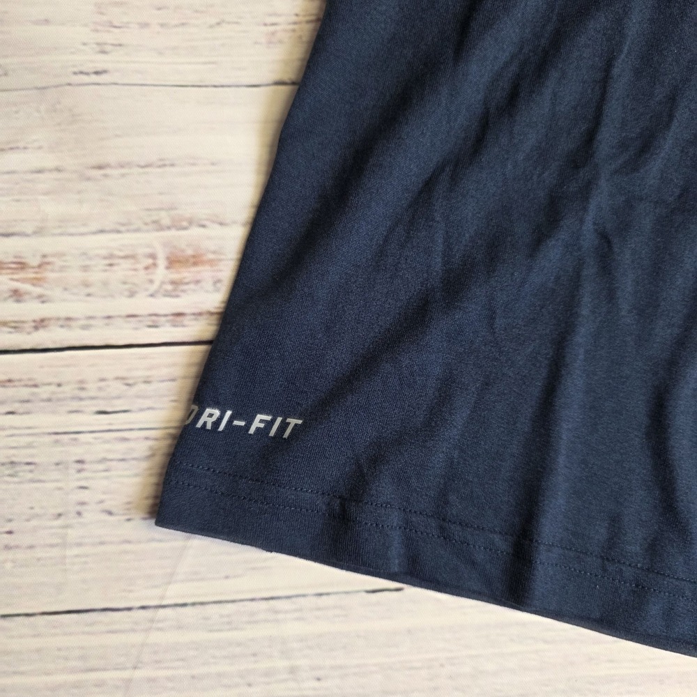 Nike Dri Fit‎ West Virginia Football Short Sleeve Shirt Mens Large Navy Blue - Picture 4 of 11